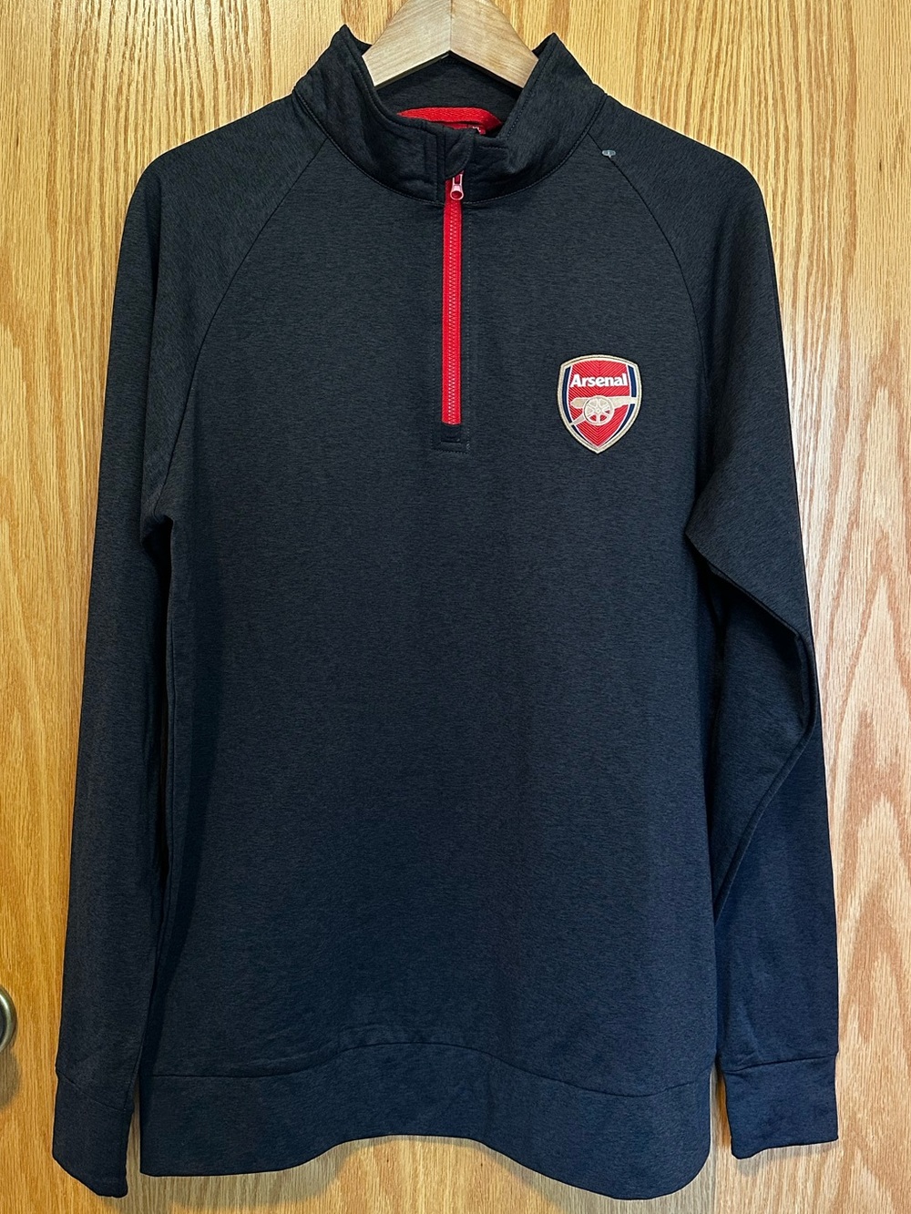 Arsenal F.C. 1/4-zip Pullover Heathered Gray Soccer Jersey - Picture 8 of 8